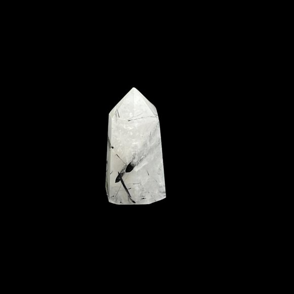 Rutilated Quartz Pointed Natural Mineral Rock Specimen Tower Stick Formation - Picture 1 of 9